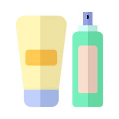 Cosmetics Lotion Skincare bottle Colorful Icon Design