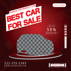Car sale  social media banner post template