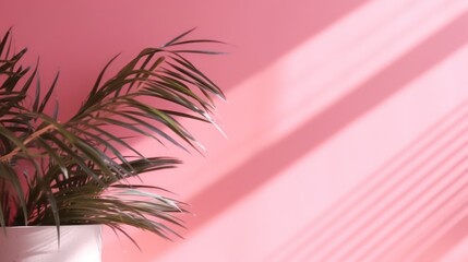 Fototapeta na wymiar leaves with pink background