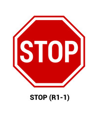STOP , Regulatory Signs with description