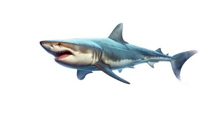 Fototapeta premium shark isolated on white background