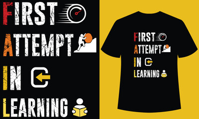 first attempt in learning typography t-shirt design template.