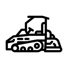 paving machine civil engineer line icon vector. paving machine civil engineer sign. isolated contour symbol black illustration