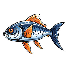 Majestic Bala Shark: 2D Illustration of an Aquatic Beauty