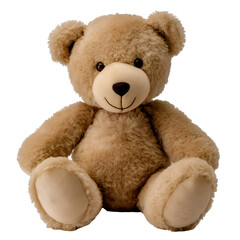 teddy bear toy on isolated transparent background