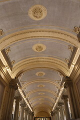 View Gold classic luxury roman artistic ceiling between the pillars
