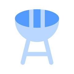barbecue grill duotone icon
