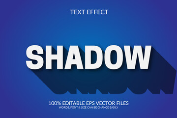 Shadow 3D Vector Eps Editable Text Effect Template Design