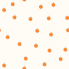 oranges. Minimalist pattern. Seamless pattern, vector illustration