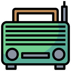 RADIO line icon,linear,outline,graphic,illustration