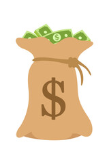 Vector illustration of US Dollar currency. Dollar money cash icon, cash register, money payment, dollar sign.