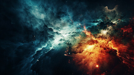Fototapeta na wymiar space background with nebula and stars and galaxy