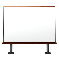 empty billboard banner on isolated transparent background, blank board mockup