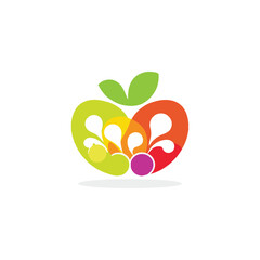 Free vector fruit logo colorful  illustrations