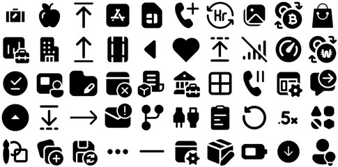 Massive Set Of Filled Icons Collection Black Modern Web Icon Infographic, Icon, Filled, Dental Care Elements Vector Illustration