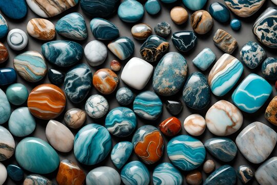stones background and marbal stones in different colors