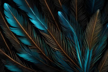 feathers of the peacock