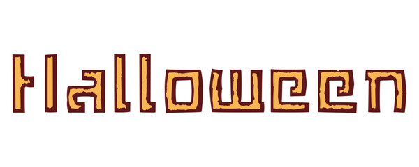 Halloweenの文字の素材