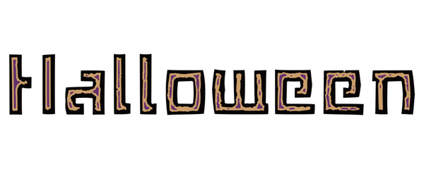 Halloweenの文字の素材