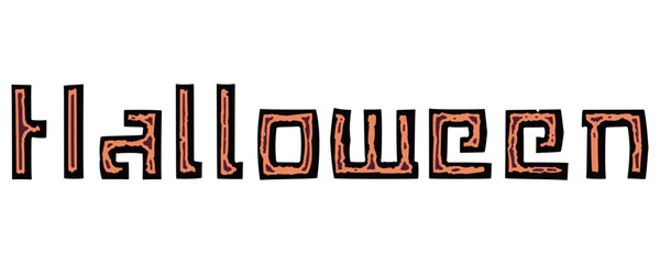 Halloweenの文字の素材