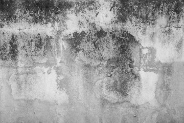 Old Concrete wall In black and white color, cement wall, broken wall, background texture