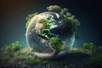earth day, concept, environment, sustainability, nature, eco-friendly, conservation, planet, green, awareness - obrazy, fototapety, plakaty