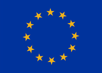 Original and simple Europe national flag (EU) isolated vector.