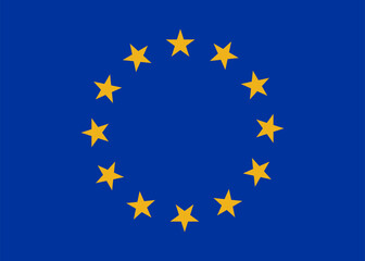 Original and simple Europe national flag (EU) isolated vector.
