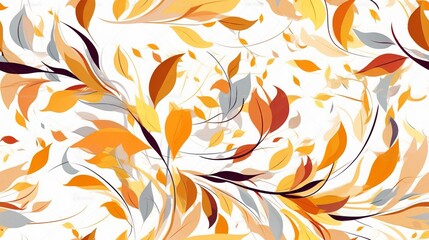 Autumn Flower Seamless Pattern