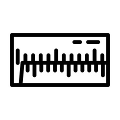 vernier gauge tool work line icon vector. vernier gauge tool work sign. isolated contour symbol black illustration