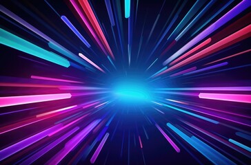 Abstract data flow background design, abstract line technology background