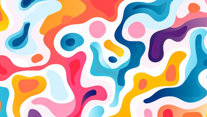 Fototapeta premium Seamless colorful swirls abstract pattern. 