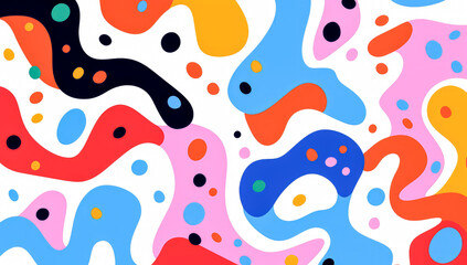 Seamless colorful swirls abstract pattern.

