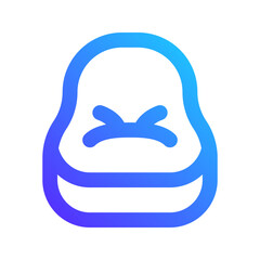 bean bag gradient icon