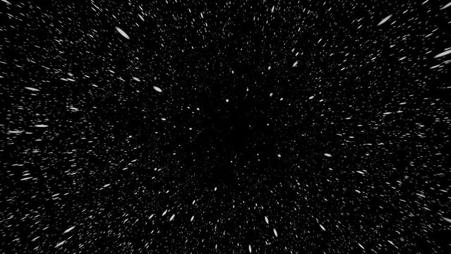  raining animation on black background. Water cells drop down and camera look up. Realistic water simulation