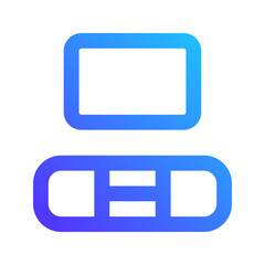 tv stand gradient icon
