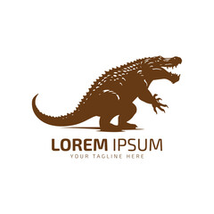 Vector of crocodile design on green background. Wild Animals. Reptile. Easy editable layered vector illustration.