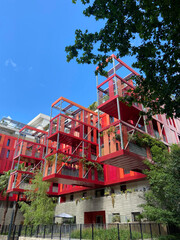 Immeuble moderne du quartier de Port Marianne à Montpellier