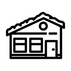 green roof environmental line icon vector. green roof environmental sign. isolated contour symbol black illustration