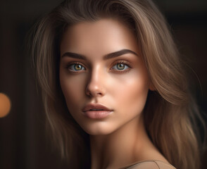 Naklejka premium portrait of a beautiful woman