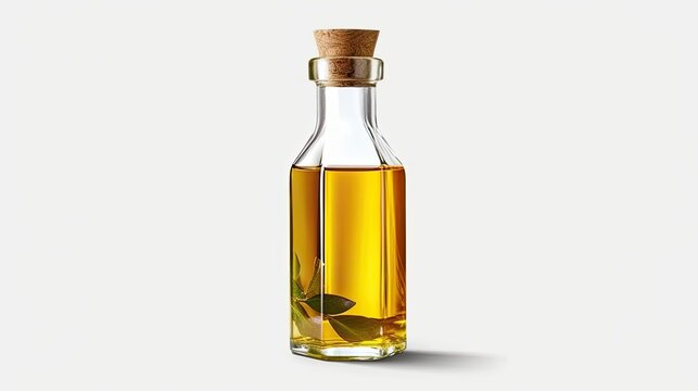 Olive oil bottle on white background (includes clipping path). made using generative AI tools