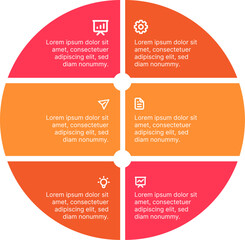 Segmented vector infographic stock illustration