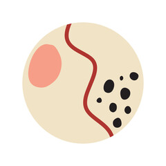 Abstract round doodle highlight Cover backgrounds. Various shapes, lines, spots, dots, doodle objects. Circle icons for social media stories and bloggers