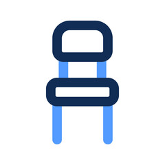 chair outline color icon