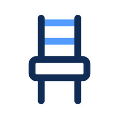 chair outline color icon