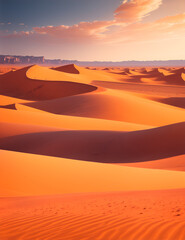 Fototapeta na wymiar Realistic background of sand dunes. Desert landscape. Beautiful sand dunes. desert landscape illustration.