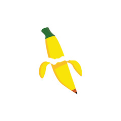 Free vector cute banana character illustration logo