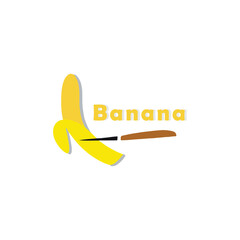 Free vector banana fruit cartoon style design