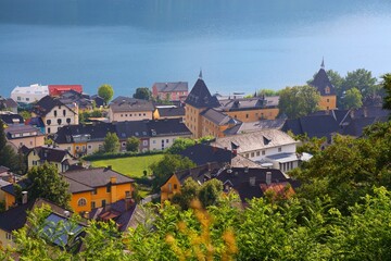 Millstatter See (Lake Millstatt) in Carinthia region of Austria. Alpine landscape with beautiful lake. Town of Millstatt am See.