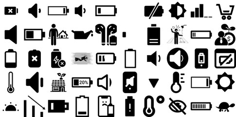 Massive Set Of Low Icons Pack Solid Vector Clip Art Spice, Low, Menstrual, Icon Silhouettes For Apps And Websites